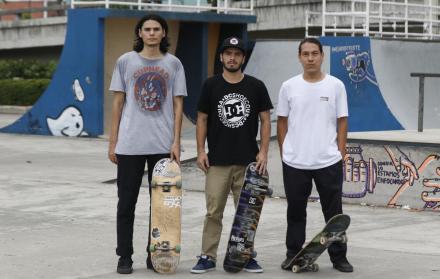 Francisco Moscoso, Napoleón Mata y José Castro, referentes del skateboarding nacional por experiencia y presente deportivo.