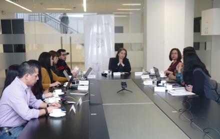 La ministra Prado dialogó con representantes de la AME y el Congope.