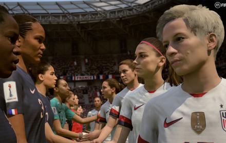 Las selecciones nacionales de Francia y Estados Unidos tal como aparecen en FIFA 19.