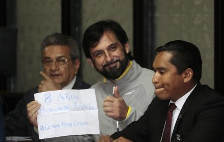 Audiencia. Ceglia, durante una diligencia, en la Corte Nacional de Justicia.