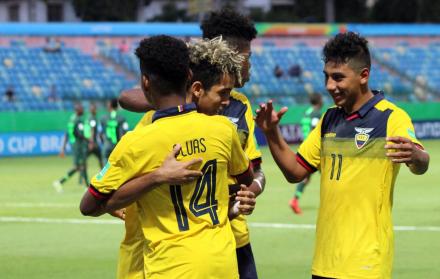 Jugadores de la Sub-17 de Ecuador.