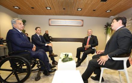 Los cuatro presidentes se encuentran en el Foro Económico Mundial y han hecho un espacio en sus agendas para hablar de la situación en el país sudamericano.