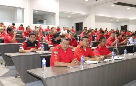 Evento. Los jefes de los Cuerpos de Bomberos del país en la Asamblea de Bomberos realizada en la Espol.