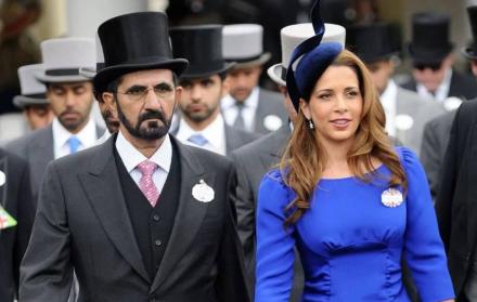 Tiempos felices. La princesa Haya Bint Al Husein, con el emir de Dubái en Epsom (Inglaterra).