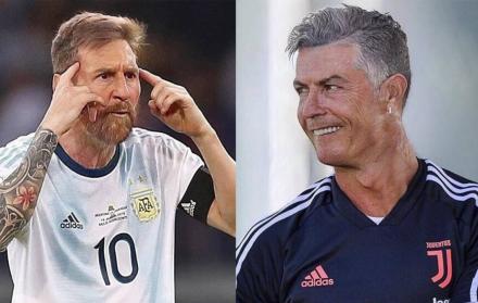 Messi y Ronaldo son algunos de los famosos que han sido “envejecidos” en las redes sociales.