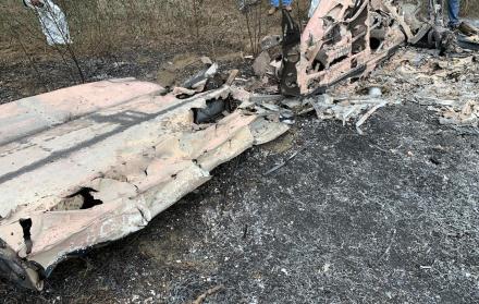 Montecristi. La avioneta quedó en cenizas. La Policía encontró un solo paquete de cocaína en los alrededores.