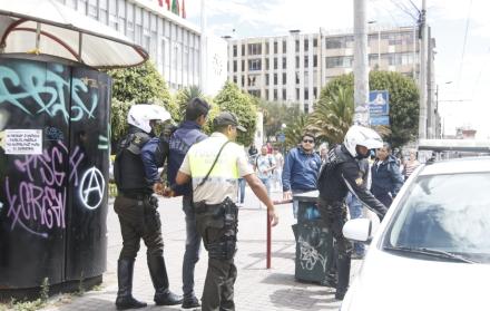 Policías realizó controles para en puntos estratégicos de la capital.