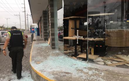 Desmanes ocurridos en Durán la noche del 7 de octubre de 2019.