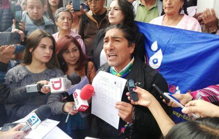 Yaku Pérez, prefecto del Azuay, estuvo presente en Quito.