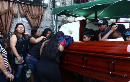 Velorio de las víctimas del accidente de tránsito.
