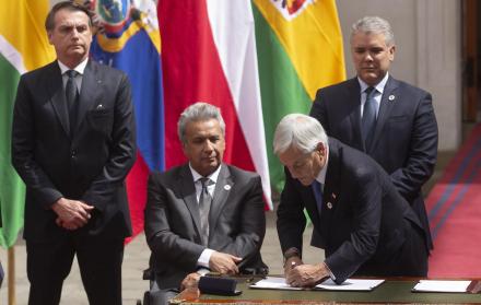 El presidente ecuatoriano, Lenín Moreno, asistió al evento celebrado este viernes en Chile.