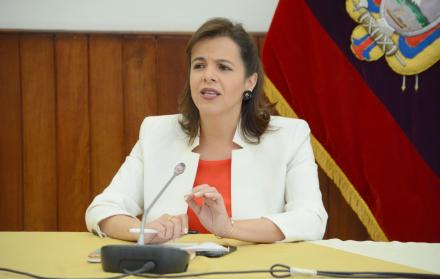 Imagen referencial. Ministra del Gobierno María Paula Romo.