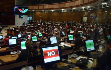 Votación. 73 votos sentenciaron a los correístas. La jueza Camacho puede procesarlos sin reparos.