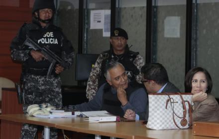 Mera y Duarte, durante la audiencia de formulación de cargos.