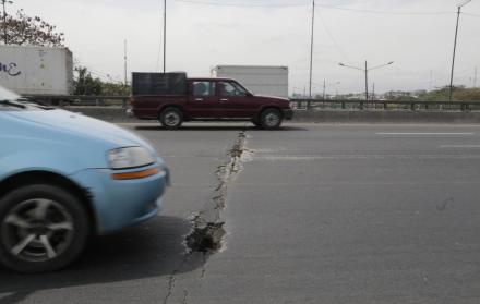 La estructura metálica se observa en algunas uniones del intercambiador de la Perimetral, en el km 13 de la vía a Daule.