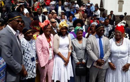 Los afroecuatorianos recordaron a sus antepasados que participaron en las batallas de Independencia y demás hechos históricos.
