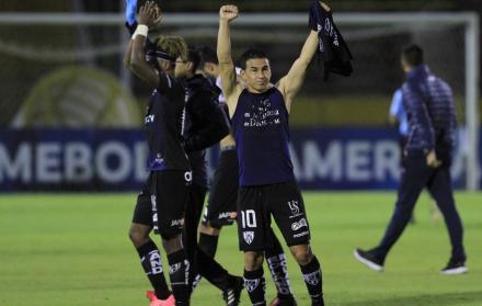 Jugadores del Independiente del Valle en el triunfo ante Unión de Argentina.