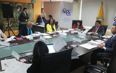 Sesión del CPCCS presedida por Jose Tuárez este 10 de julio de 2019.