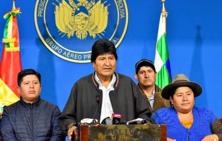 Imágenes de Evo Morales el 10 de noviembre de 2019. 