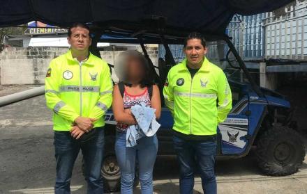 Carla Placencia fue encontrada por miembros de la Policía en El Oro.