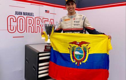 El ecuatoriano estadounidense Juan Manuel Correa se ubicó segundo en la carrera del Gran Premio de Francia.
