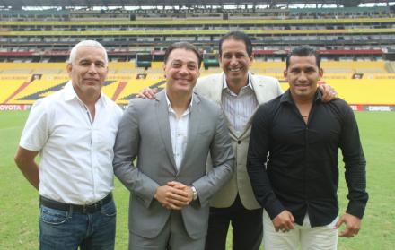 Referencial. En la imagen de izquierda a derecha: Carlos Alfaro Moreno, José Francisco Cevallos y Nicolás Asencio.  