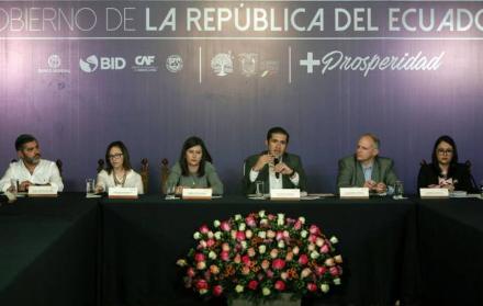 Acuerdo. Las autoridades de Ecuador y el FMI anunciaron la firma del acuerdo en febrero de este año. 