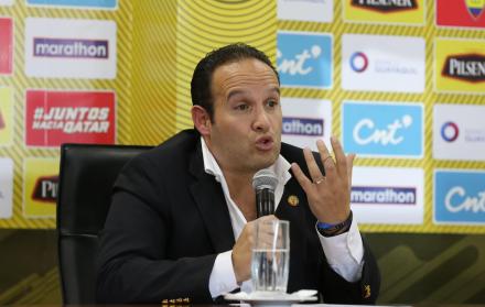 El presidente de la FEF ofreció una rueda de prensa la mañana de este martes 20 de agosto.