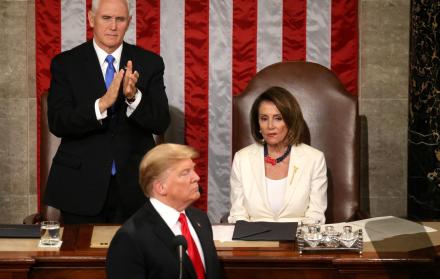 Washington. El presidente de Estados Unidos, Donald Trump, durante su visita al Congreso en febrero pasado.
