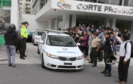 Diligencia. El pasado 15 de octubre se formularon cargos para la prefecta de Pichincha, Paola Pabón y otros.