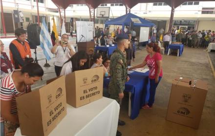 La Universidad Vicente Rocafuerte fue la sede del simulacro en Guayaquil.