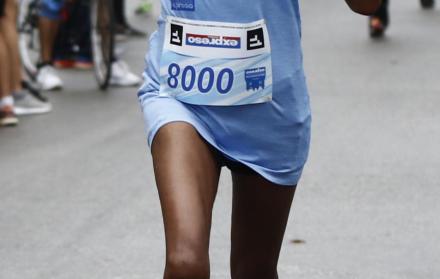 “El nivel de las corredoras estuvo muy alto, todas dieron una difícil batalla, pero me preparé bien durante varios meses para encarar esta Media Maratón”, Margaret Toitorich. (Jimmy Negrete / EXPRESO)