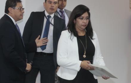 Explicación. La fiscal encargada, Ruth Palacios, explicó la razón del desgaste de la imagen de la institución.
