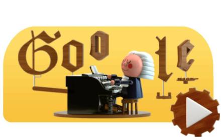 Doodle animado del músico compositor Bach.