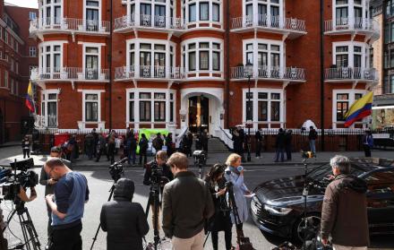 Exteriores de la Embajada de Ecuador en Londres, sede en la que Julian Assange se encontraba desde 2012.