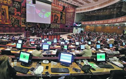 Sesión. El martes en la votación del Código Orgánico Integral Penal se dividió la votación y hubo abstenciones