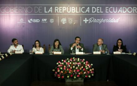 Richard Martínez, ministro de Finanzas ofreció una rueda de prensa para hablar sobre los detalles del financiamiento.