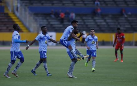 Moisés Corozo anotó el empate transitorio para los celestes.
