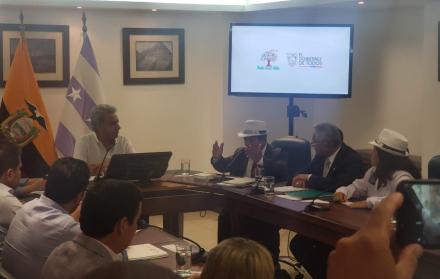 La reunión se llevó adelante este jueves en el piso 14 del Gobierno Zonal de Guayaquil.