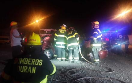 Percance. El último siniestro ocurrió, la madrugada de ayer, a la altura de la ciudadela Panorama, en Durán.