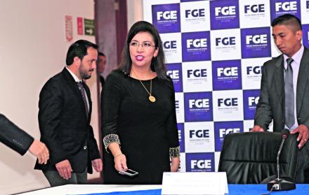 Informe. La fiscal (e) Ruth Palacios y el secretario Anticorrupción, Iván Granda, dieron detalles del viaje a Brasil.