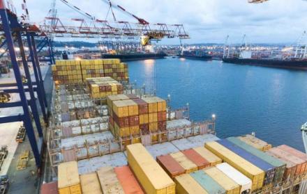 Puerto. Los contenedores en el Puerto de Guayaquil, donde se realiza la mayor actividad de comercio exterior.
