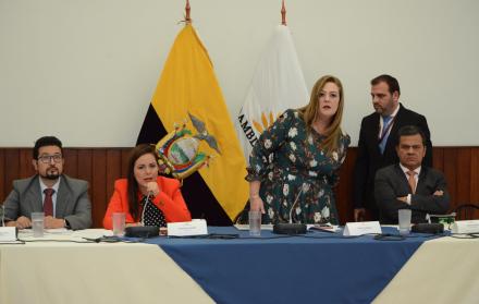 La Comisión de Fiscalización continuó esta mañana con el juicio político en contra de la Ministra de Gobierno, María Paula Romo.