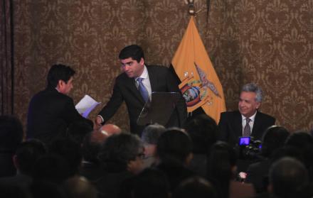 El presidente Lenín Moreno recibió, junto al vicepresidente Otto Sonnenholzner, a los alcaldes electos del país en el Palacio de Gobierno, en Quito. 