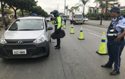 Operativo realizado en la autopista Narcisa de Jesús.