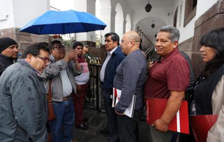 Reunión. Los representantes de sindicatos fueron invitados, ayer, a una reunión en el palacio de Gobierno.