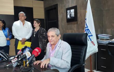 Wilfrido Veintimilla, gerente general de CNEL, se refirió a los reclamos por el aumento del consumo del servicio eléctrico, este lunes 27 de mayo.