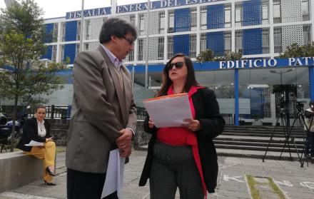 Isabel Vargas, titular de la Unión Nacional de Educadores, presentó una denuncia contra Tuárez, este lunes 24 de junio de 2019.