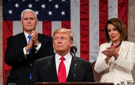 Trump, en su discurso sobre el Estado de la Unión en el Congreso norteamericano.