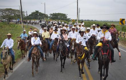 Los jinetes representaron a 24 cantones del Guayas, entre ellos, Balzar,_Colimes, Daule, entre otros.